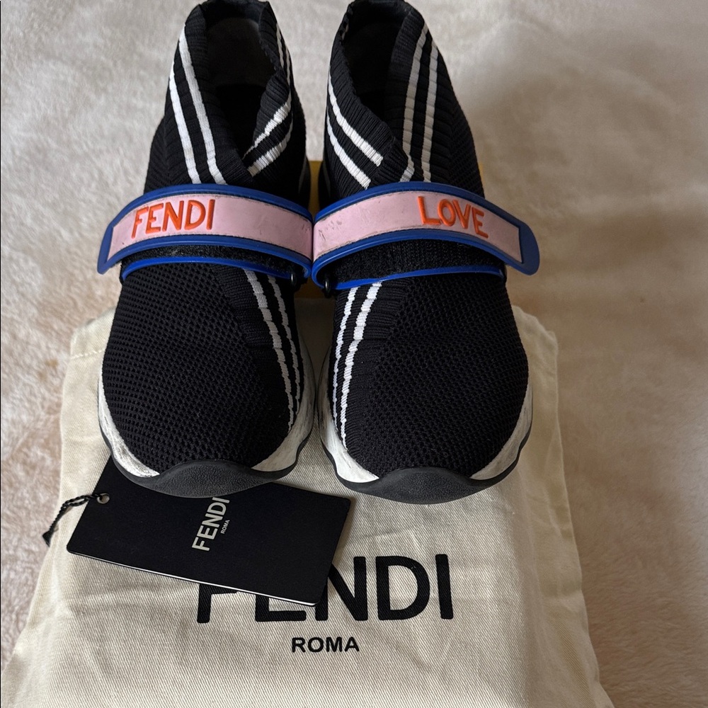 Fendi striped sock sneakers